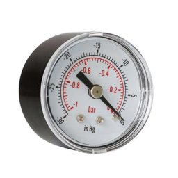Jauge de vide pour Air carburant huile ou eau 40mm 0/30 ""Hg & 0/-1 Bar 1/8"" BSPT Back