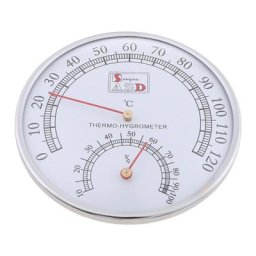 Thermomètre de Sauna à coque métallique thermomètre de Sauna à vapeur pour salle de bain et