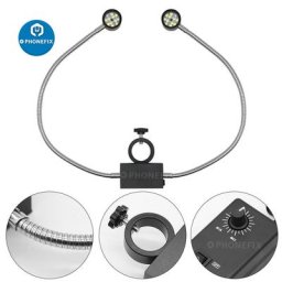 Anneau lumineux LED pour microscope lumière latérale réglable illuminateur de remplissage source