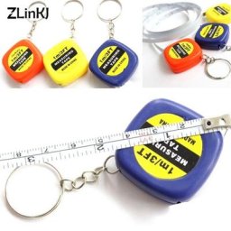 Mini porte-clé avec règle de mesure de 2.1M 1 pièce ruban rétractable facile à mesurer couleur