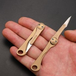 Mini outils de sculpture en laiton scalpel pliant 11 scalpel en métal tranchant lame de sculpture