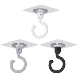 Lot de 10 crochets muraux rotatifs permettant de gagner de l'espace idéal pour la salle de bain