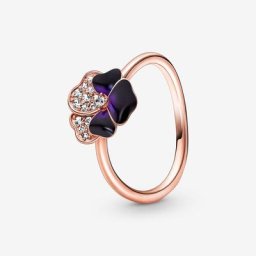 Bague Pensée Violet Foncé