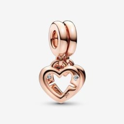Charm Pendant Séparable Cœurs de Sœurs Entrelacés