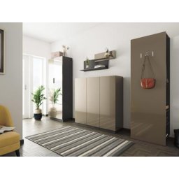 Garde-robe Gala-L 4pcs 54 paires avec placard couloir Cubanite