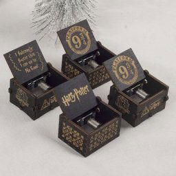 Boîte à musique rétro en bois à manivelle créative Harry Potter cadeau d'anniversaire pour enfants