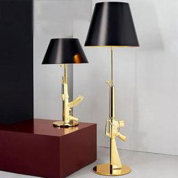 Lampadaire LED AK47 au design post-moderne et créatif éclairage d'angle luminaire décoratif