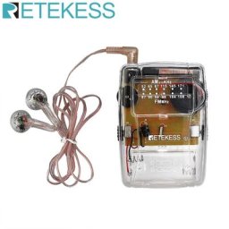 RETEKESS – casque d'écoute Portable Transparent TR624 Radio AM/FM Support de réglage à pointeur