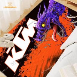 Tapis d'impression Ktms prêt à l'emploi 3D moquette de sol pour moto décoration de salon et