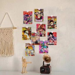 Kit de Collage Mural pour Décoration de Chambre à Coucher Affiches Anime Esthétiques Panneau