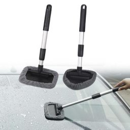Brosse de Nettoyage de Pare-Brise de Voiture Poignée Télescopique à l'Intérieur et à l'Extérieur