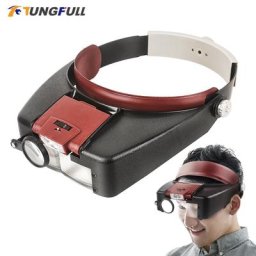 Lentille de loupe de style casque bande de sauna 10X Loupe de style casque Lumières LED