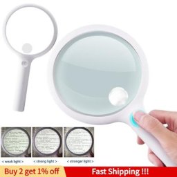 Mini Microscope de poche à lentille de Loupe 3X 10X lumière 20led Loupe éclairée pour lecture de