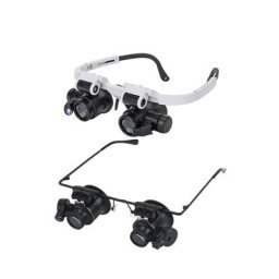 Loupe télescopique lunettes Loupe Mini monnaie de poche timbres Loupe de bijoux avec lumière LED
