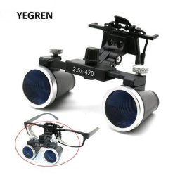 Loupe binoculaire dentaire 2 5X 3 5X loupe médicale galiléenne lentille optique revêtue avec clip