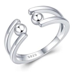 Bague Vintage anti-anxiété bijoux ouverts Spinner perles pendentif meilleur cadeau de fête pour