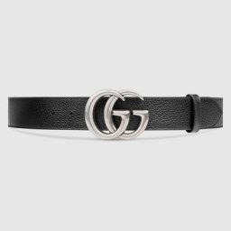 Gucci Ceinture En Cuir Avec Boucle Double G