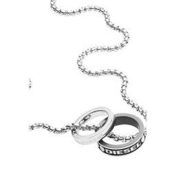 DIESEL Collier avec double pendentif en acier inoxydable