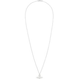 Vivienne Westwood Collier argenté à pendentif plat à orbe
