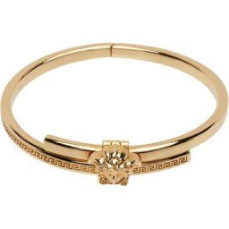 Versace Bracelet manchette doré à méduse