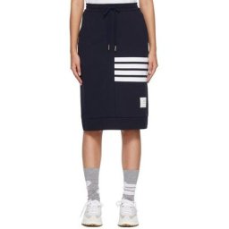 Thom Browne Thom e jupe midi marine à quatre rayures