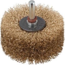 Brosse à Structurer le Bois, en Acier Laitonné, ø 80 x 35 mm Wolfcraft 2265000