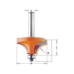 Fraise carbure 1/4 de rond - carré 3,2 mm guidage - CMT