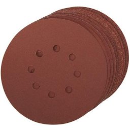 Lot de 10 disques auto-agrippants perforés 150 MM grains assortis Silverline 882789