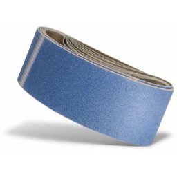 Menzer - 10 bandes abrasives p. ponceuses à bande, 457 x 75 mm / aucune trous / G120 / Corindon de