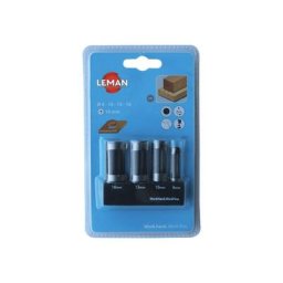 Coffret de 4 mèches à bouchonner Leman ws d. 6,10,13,16 mm q. 10 mm - 200.500.04