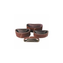 Lot de 3 bandes sans fin corindon 75 x 533 mm Gr. 80 pour bois et métal - 75533.02 - Leman