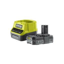 Pack batterie Ryobi 18V OnePlus 2.0Ah LithiumPlus - 1 chargeur rapide 2.0Ah RC18120-120