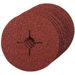 Disques fibres, abrasifs corindon Ø125 x 22 mm - lot de 10 - grain 60