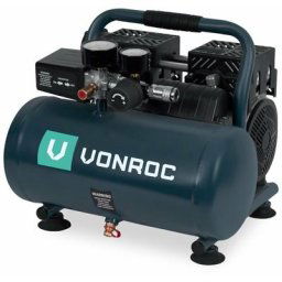 Pro Compresseur d'air silencieux - 750W – 1HP- 128 l/min. - Sans huile - Réservoir 6L - 8 bar