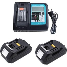 2 Pi¨¨ces BL1815 Batterie + Chargeur Double DC18RD pour Makita 2 Batteries 18V 1,5Ah BL1850 BL1860B
