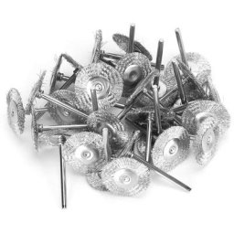 30pcs ensemble de brosses métalliques, roues de polissage de brosse en fil d'acier en laiton kit