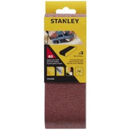 Stanley - STA33066 3 bandes abrasives mm65x410 grain 60 pour ponceuse a' bande