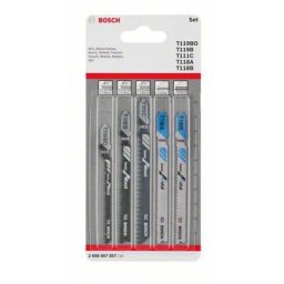 Accessories 2608667857 set de lames de scie sauteuse Wood and Metal Basic, 5 pièces, tige à came