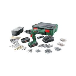 Perceuse sans-fil psr 1800 LI-2 bosch + 2 batteries 1,5Ah + System box + 241 accessoires