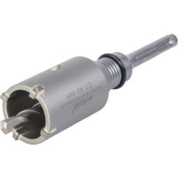 Trépan ø 40 mm, pour Matériaux Durs, avec Foret Centreur SDS-Plus, Profondeur de Coupe 46 mm
