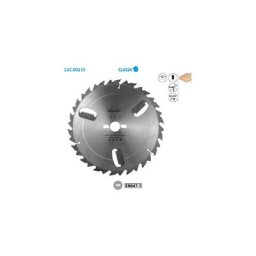 Lame carbure à bois D. 300 x Al. 30 mm. x 18 dents. Avec 3 Racleurs et Anti recul - 215.300.3018
