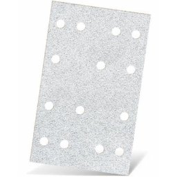 50 feuilles abrasives auto-agrippants Menzer p. ponceuses vibrantes, 133 x 80 mm / 14 trous / G60 /