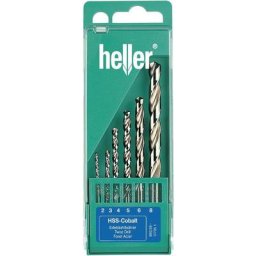17735 d hss Jeu de forets pour le métal 6 pièces 2 mm, 3 mm, 4 mm, 5 mm, 6 mm, 8 mm Cobalt din 338