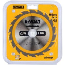 S.of. disque pour la construction ø165x30mm 18t (ac) dt1936-qz Dewalt