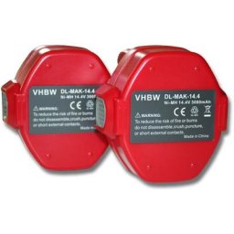 2x Batterie Ni-MH 3000mAh (14.4V) Vhbw pour outils UB140DWB Makita 1433, 1434, 1435, 1435F comme