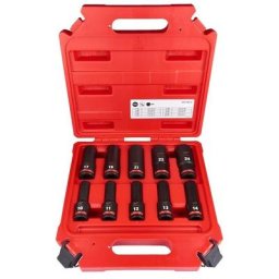 Milwaukee - Jeu de douilles longues 1/2 shockwave impact duty 10pcs 4932480457