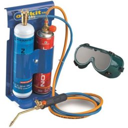 Kemper - Chalumeau Bi-gaz 3100°C Oxygène Propane Mix Soudure Découpe 2 cartouches + Accessoires