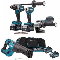 Makita - Ensemble de 4 machines 40 v max Li-Ion 4 Ah xgt (DF001G + GA005G + TD001G + JR001G)