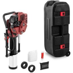 Enfonce Pieux Thermique Moteur Essence 2 Temps 1500 w Pilon à Poteau ø ≤100 mm - Bleu, Blanc, Gris