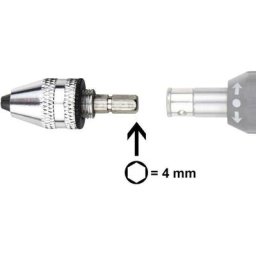 Mandrin à serrage rapide avec embout hexagonal de 4 mm Donau Elektronik MBS01 0,3 - 3,2 mm